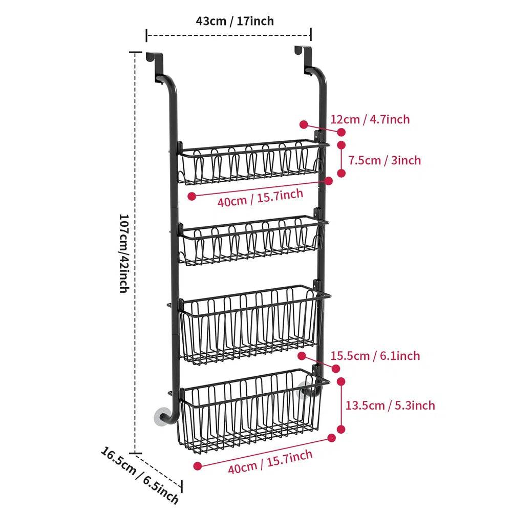 Multi-Layer Door Hanging Storage Basket