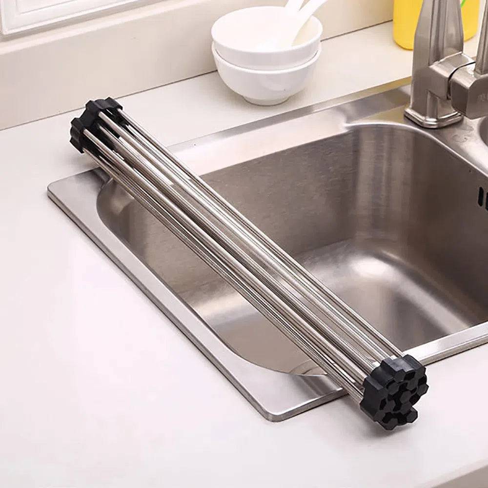 Foldable Stainless Steel Sink Drain Rack