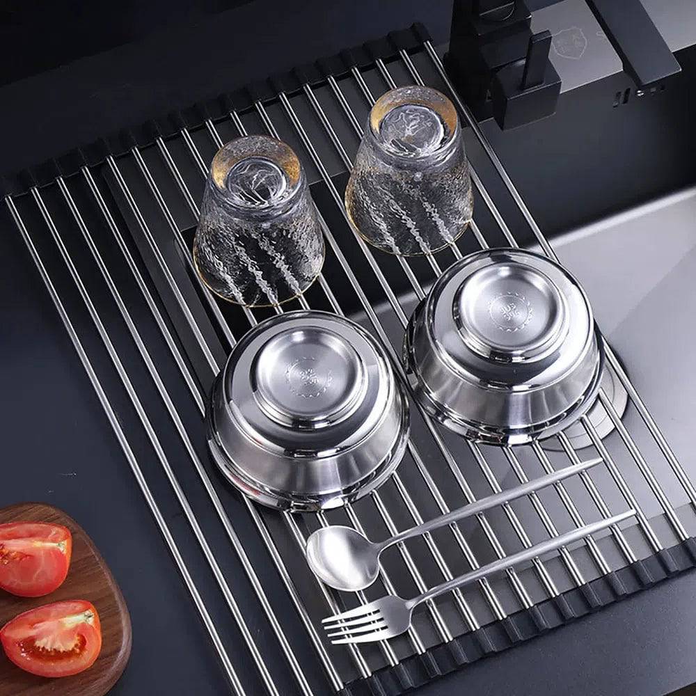 Foldable Stainless Steel Sink Drain Rack