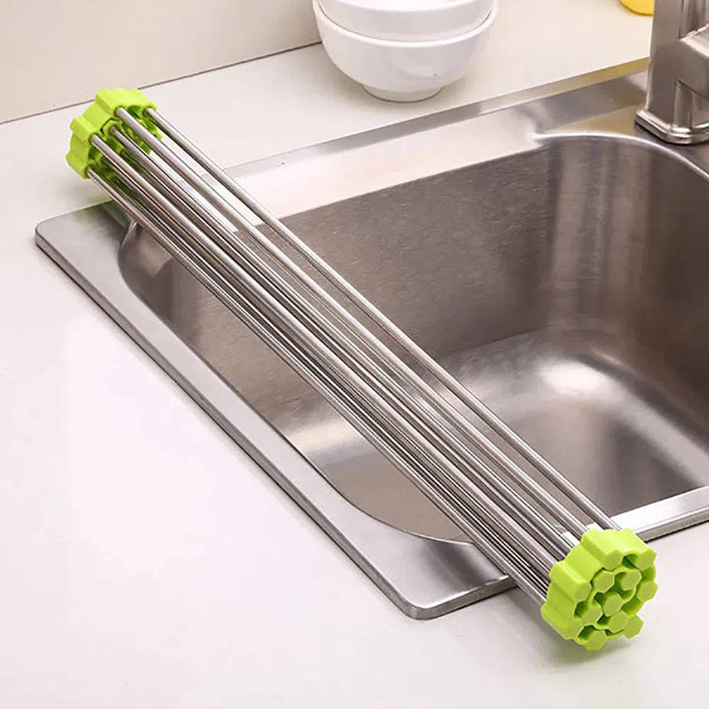 Foldable Stainless Steel Sink Drain Rack