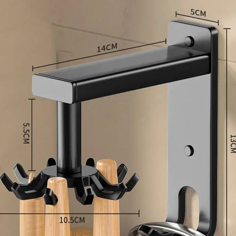 2 In 1 Rotating Hook Kitchen Spoon Hanger