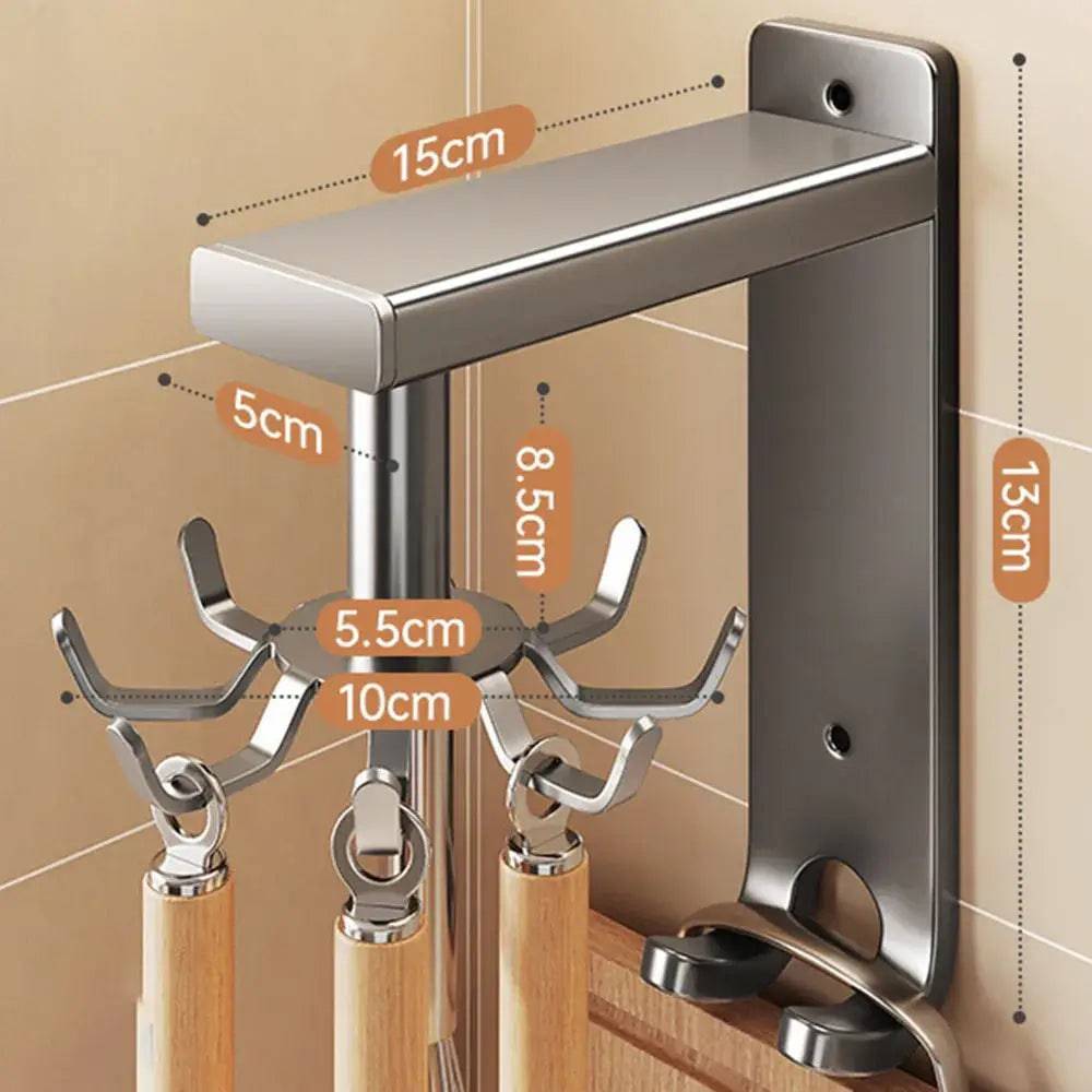 2 In 1 Rotating Hook Kitchen Spoon Hanger