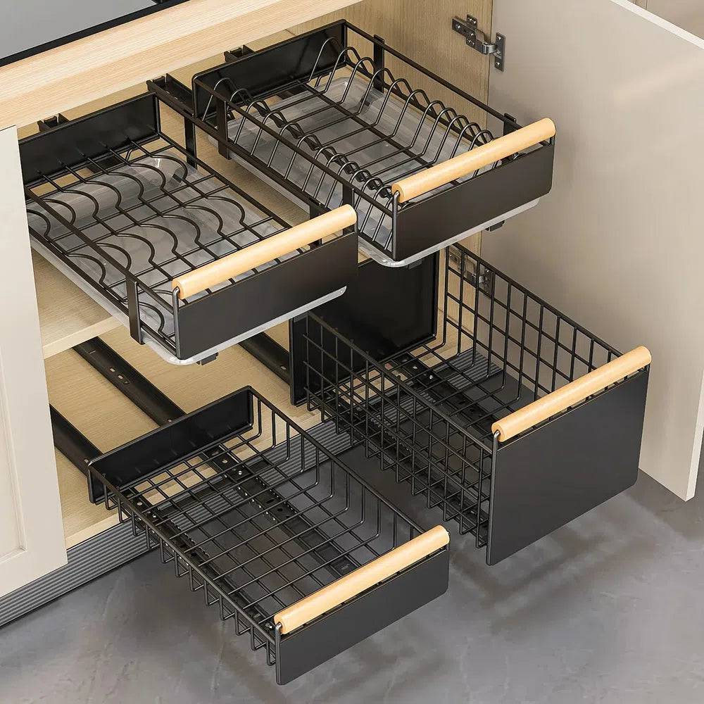 Pull-Out Sliding Drawer Kitchen Organiser
