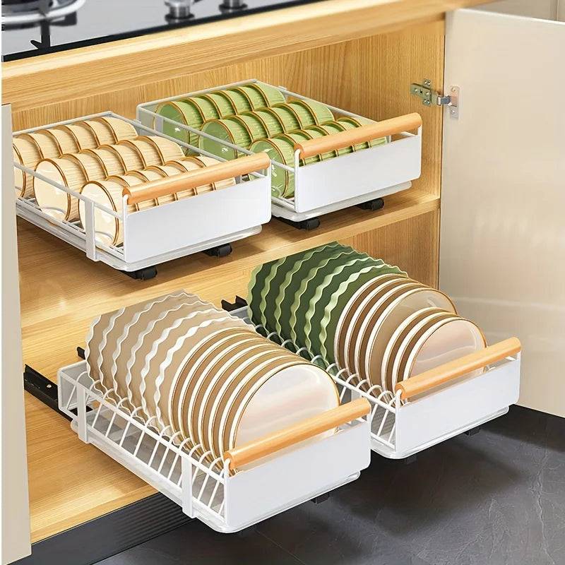 Pull-Out Sliding Drawer Kitchen Organiser