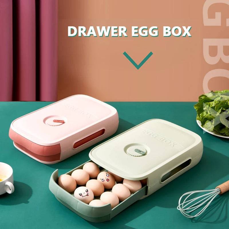 Automatic Rolling Egg Holder Storage Box