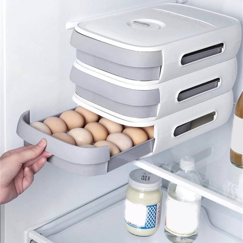 Automatic Rolling Egg Holder Storage Box