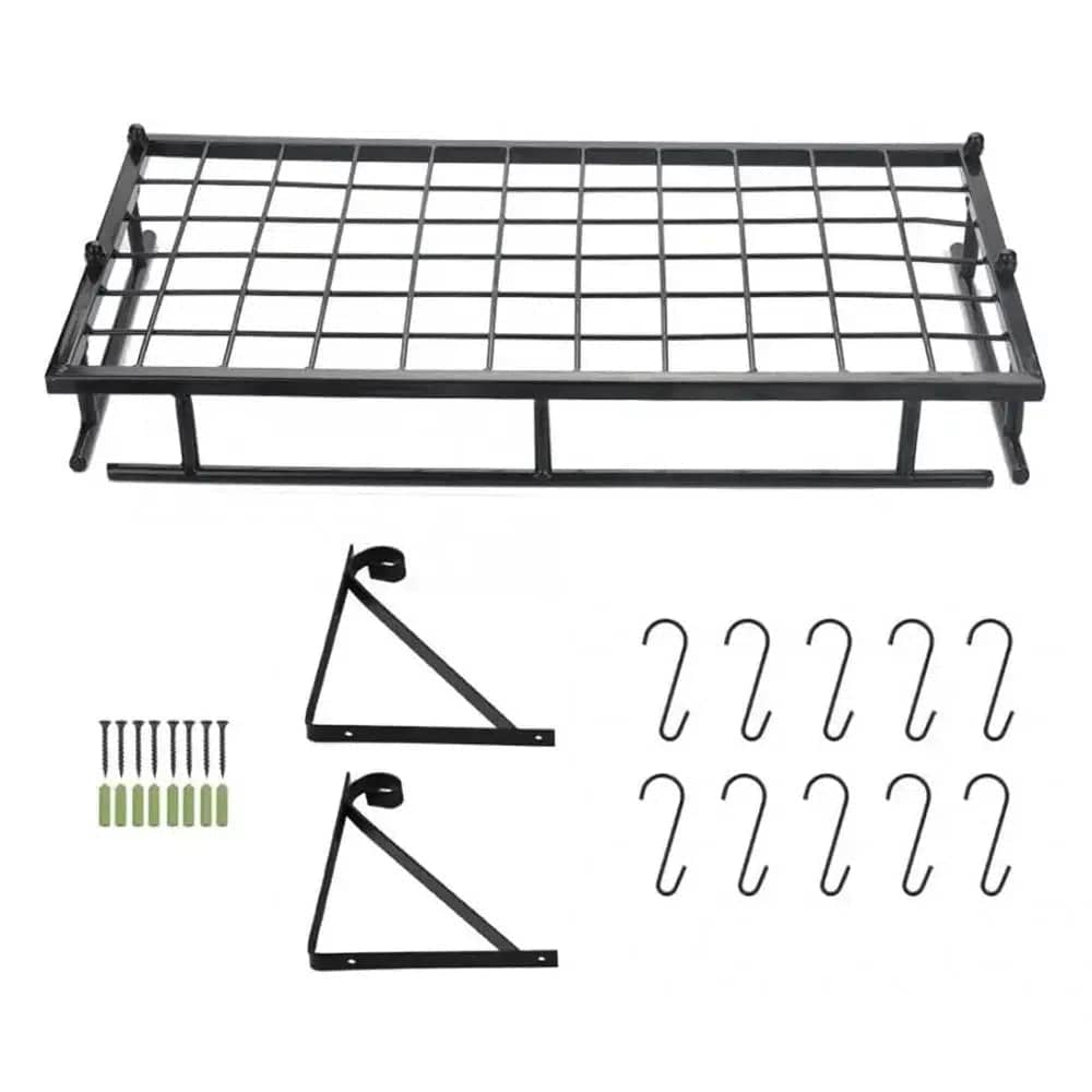 Metal Kitchen Pot Rack with Hooks