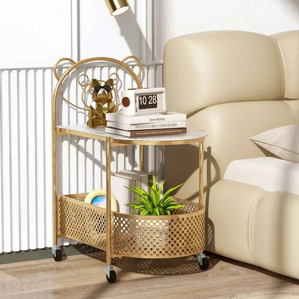 Modern 2-Tier Glass Coffee Table