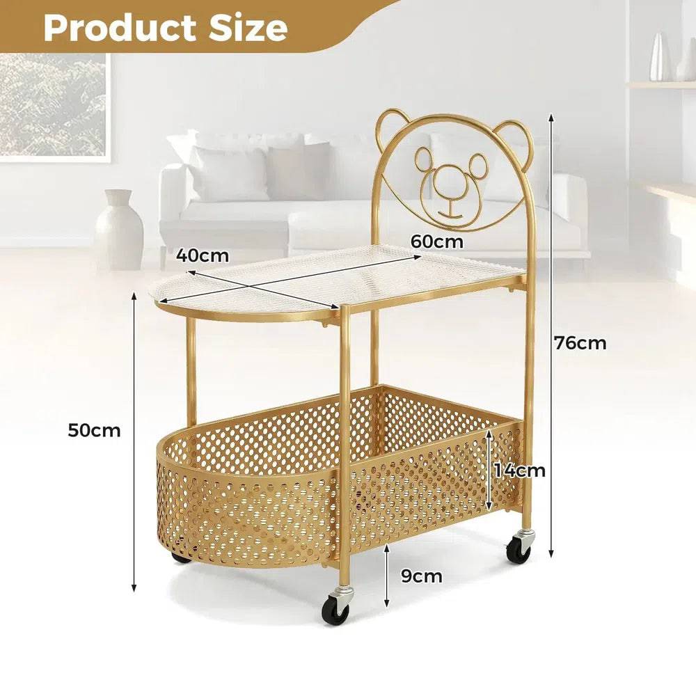 Modern 2-Tier Glass Coffee Table