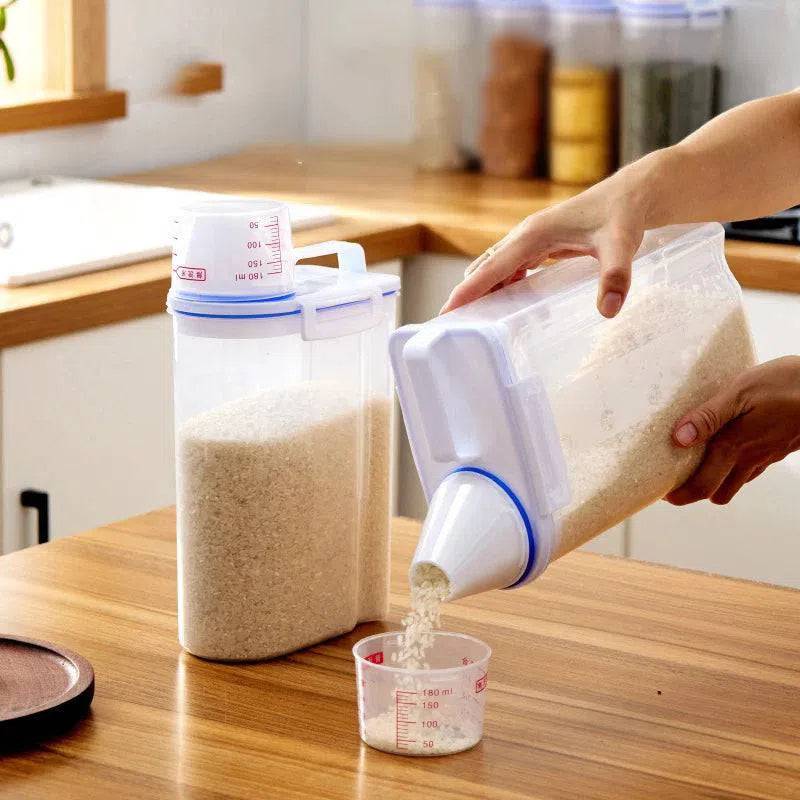 Moisture-proof Grain Storage Tank With Measuring Cup