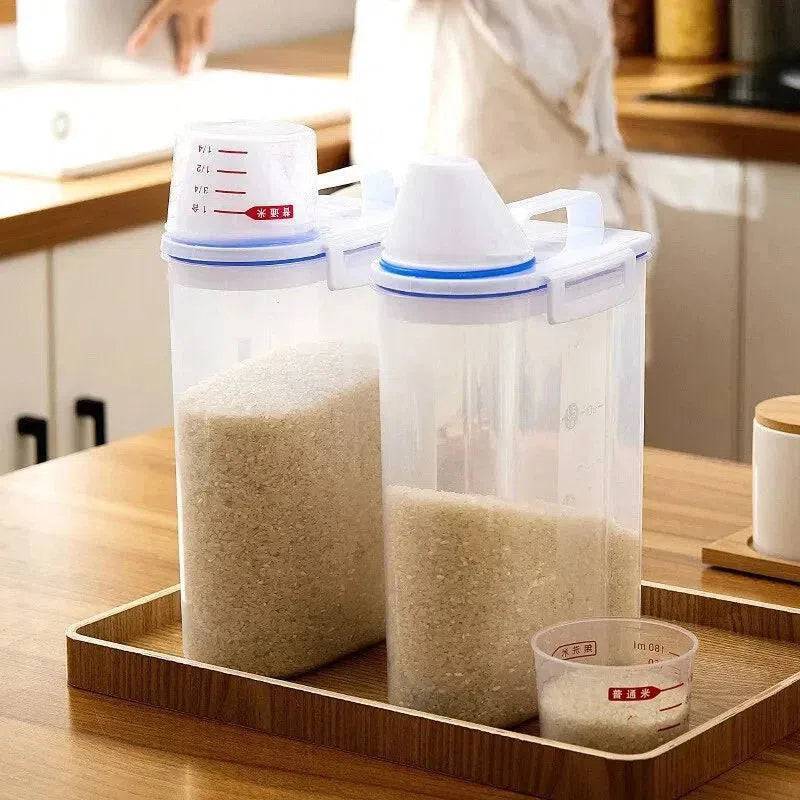 Moisture-proof Grain Storage Tank With Measuring Cup