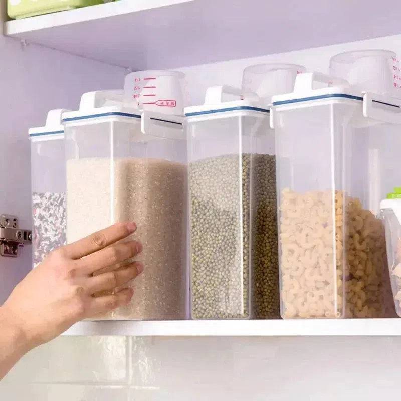 Moisture-proof Grain Storage Tank With Measuring Cup