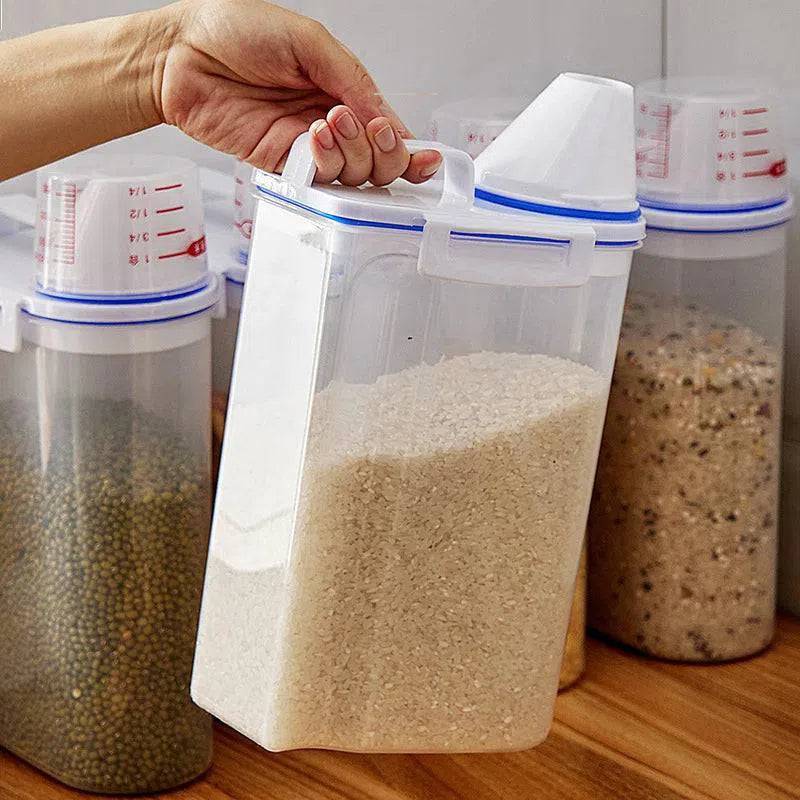 Moisture-proof Grain Storage Tank With Measuring Cup