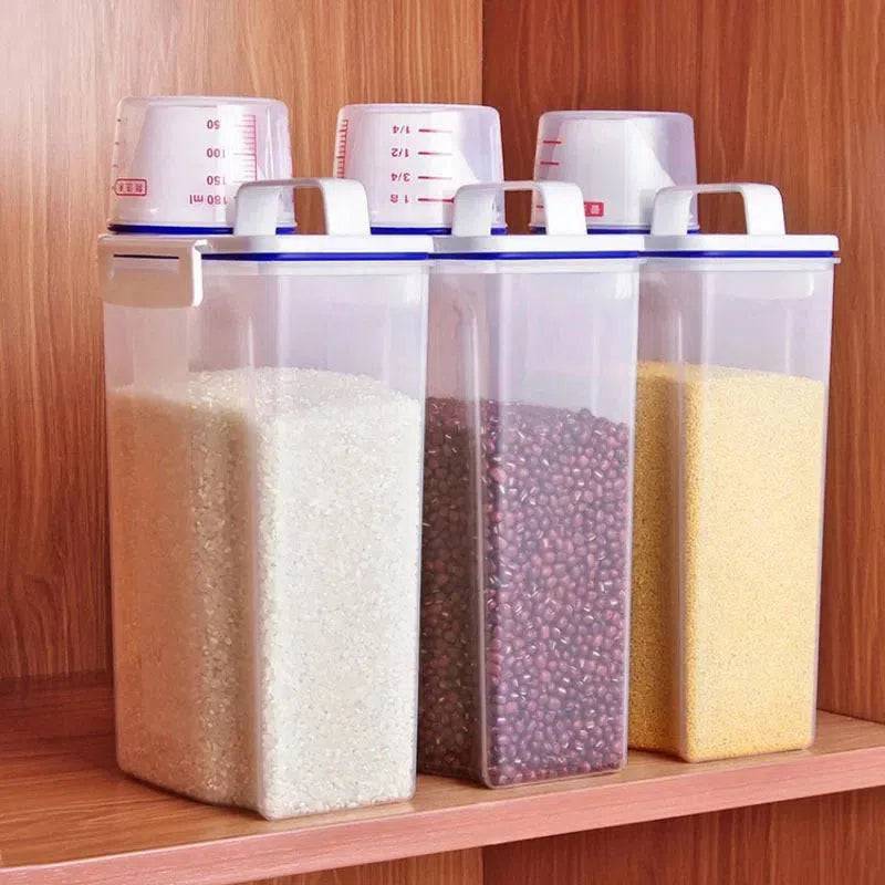 Moisture-proof Grain Storage Tank With Measuring Cup
