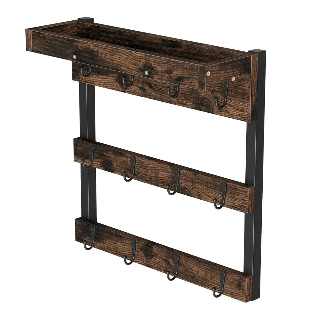 Wall Mounted Coffee Mug Holder with Shelf