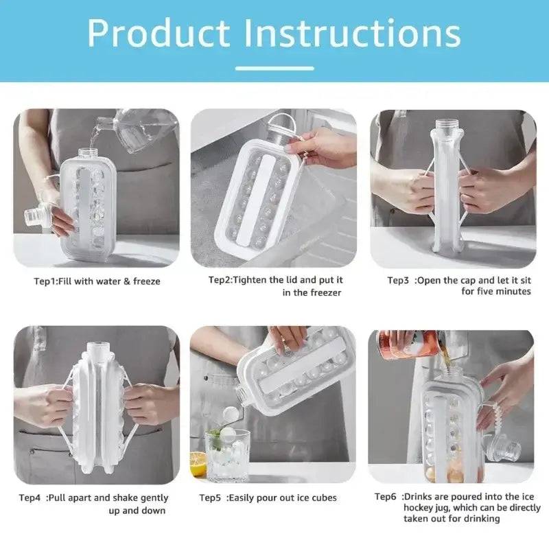 2 In 1 Portable Silicone Ice Ball Maker Kettle