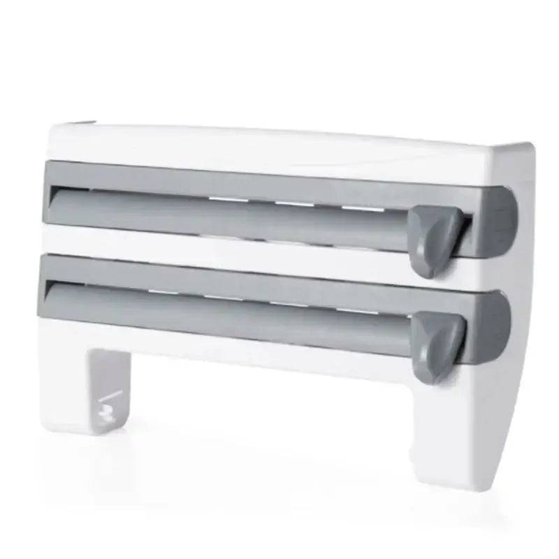 4-in-1 Wall-Mounted Cling Film Cutter & Paper Towel Holder