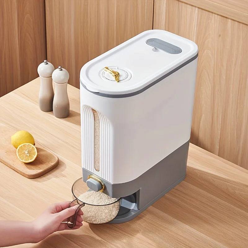 Large Capacity Rice Bucket with Measuring Cup