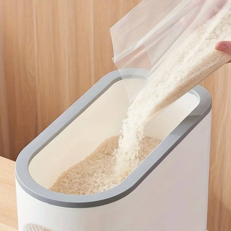 Large Capacity Rice Bucket with Measuring Cup