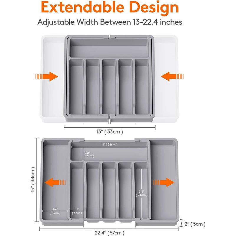 Large Expandable Utensil Tray