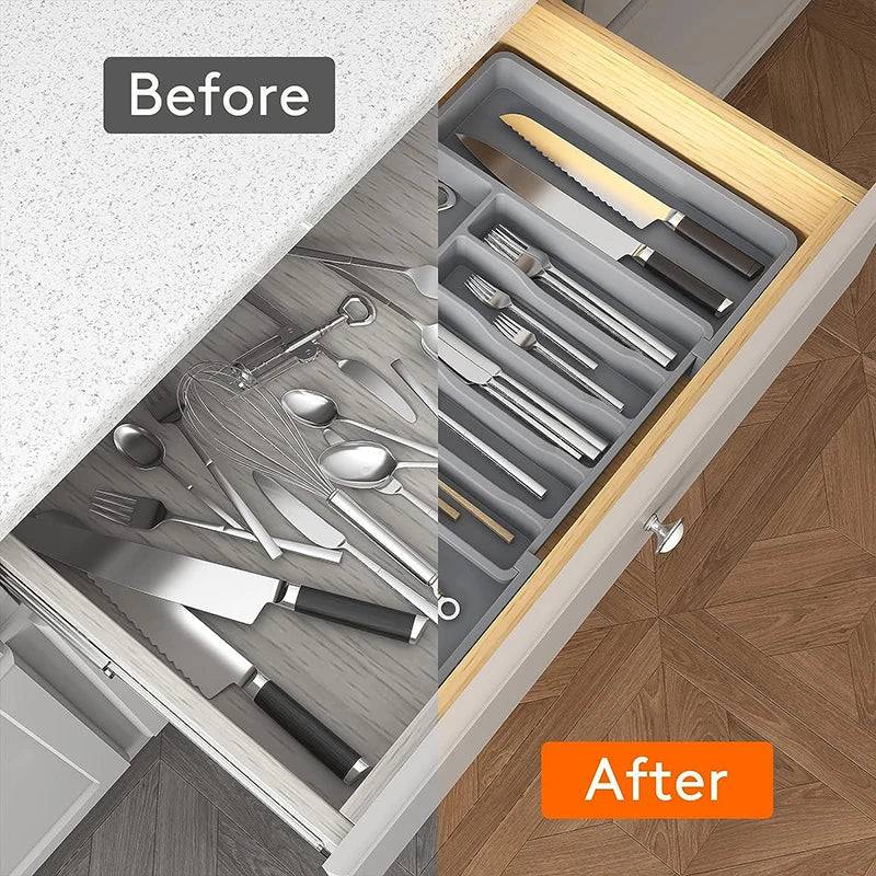 Large Expandable Utensil Tray