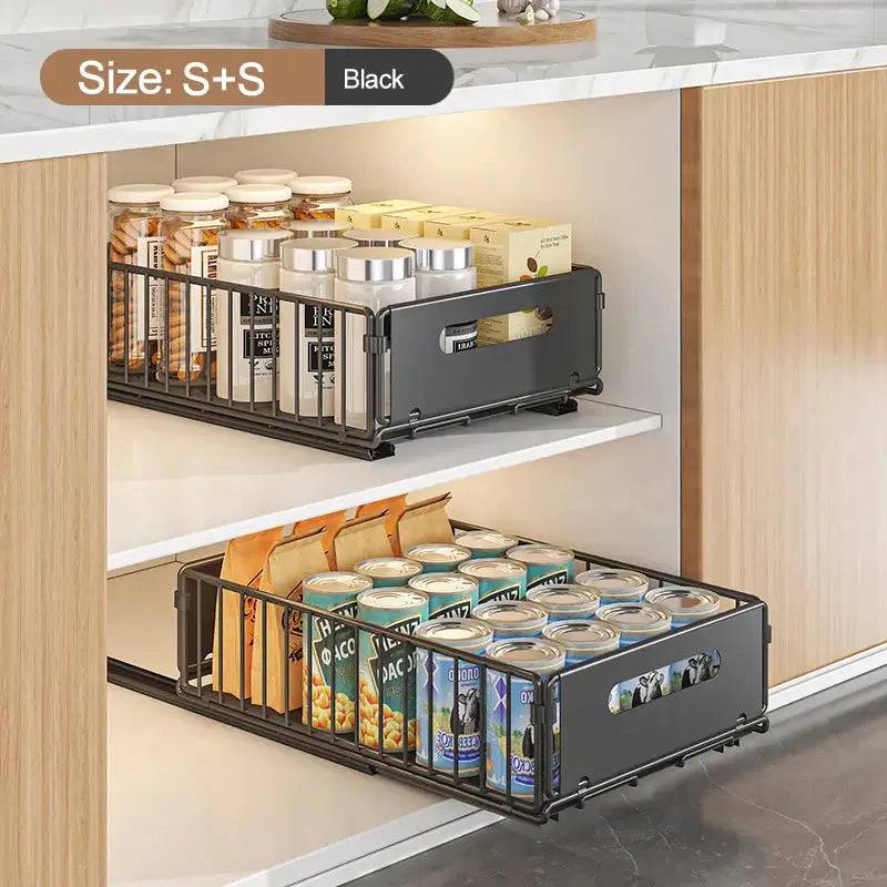 Kitchen Pull-Out Storage Rack & Spice Organiser