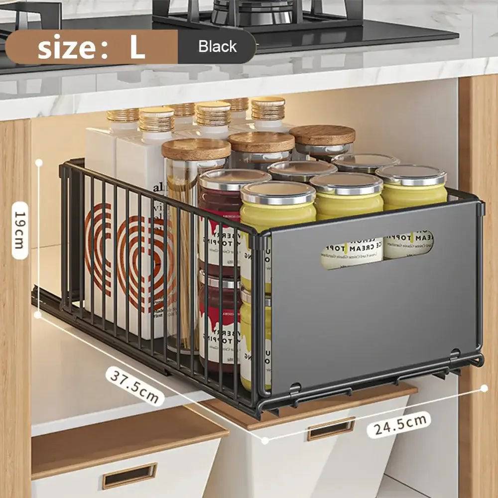 Kitchen Pull-Out Storage Rack & Spice Organiser