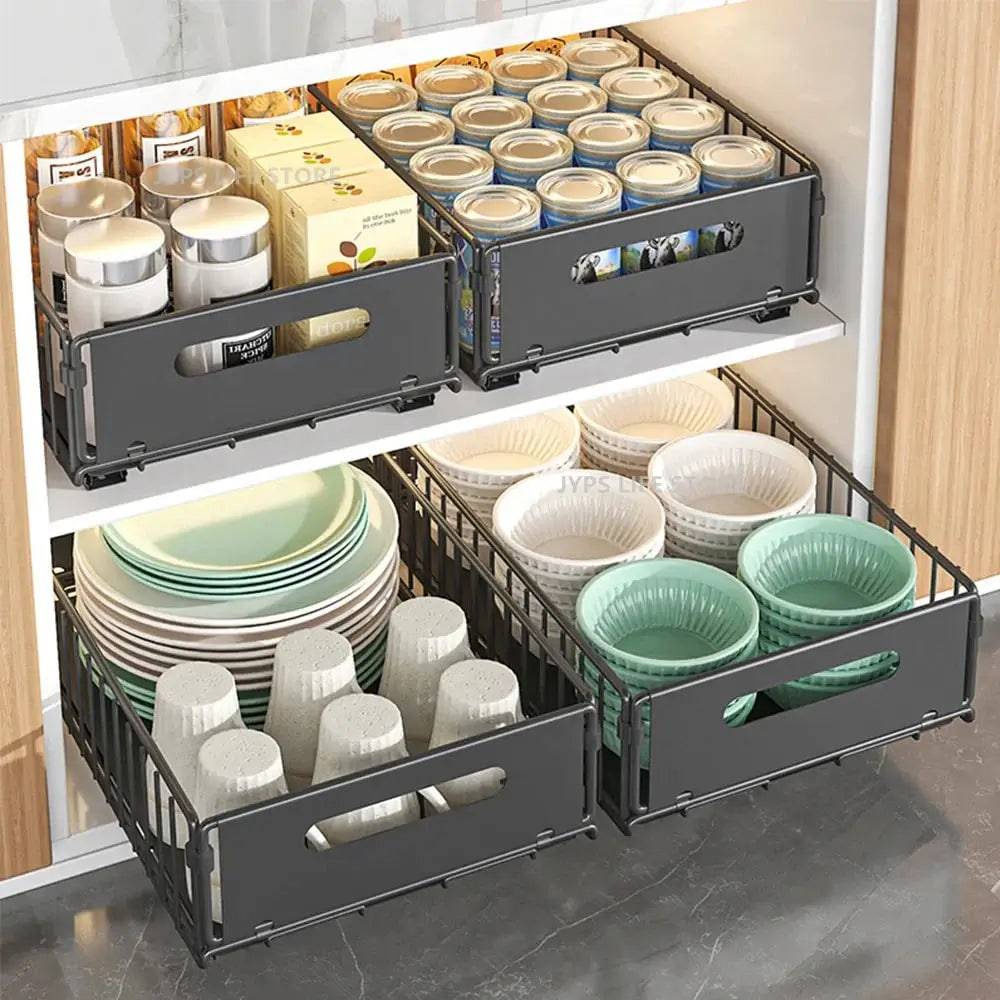 Kitchen Pull-Out Storage Rack & Spice Organiser