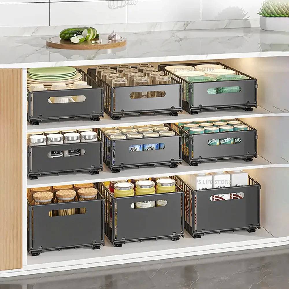 Kitchen Pull-Out Storage Rack & Spice Organiser