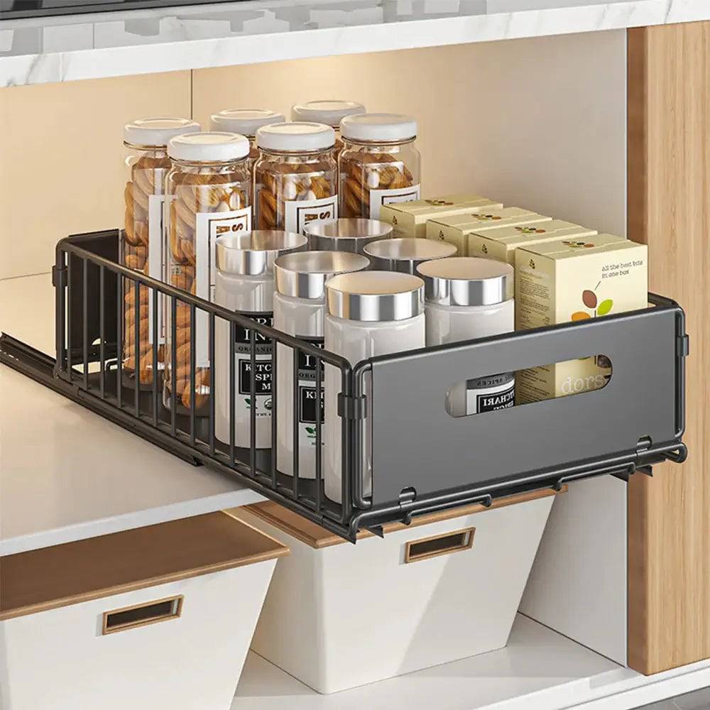 Kitchen Pull-Out Storage Rack & Spice Organiser