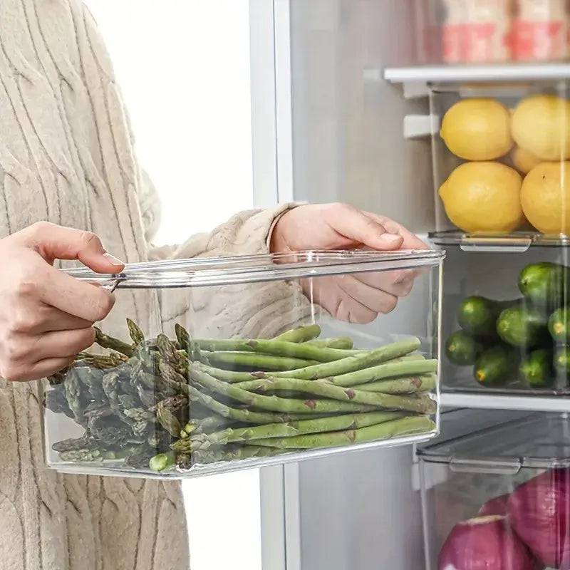 Stackable Fridge Organiser Bins with Lids