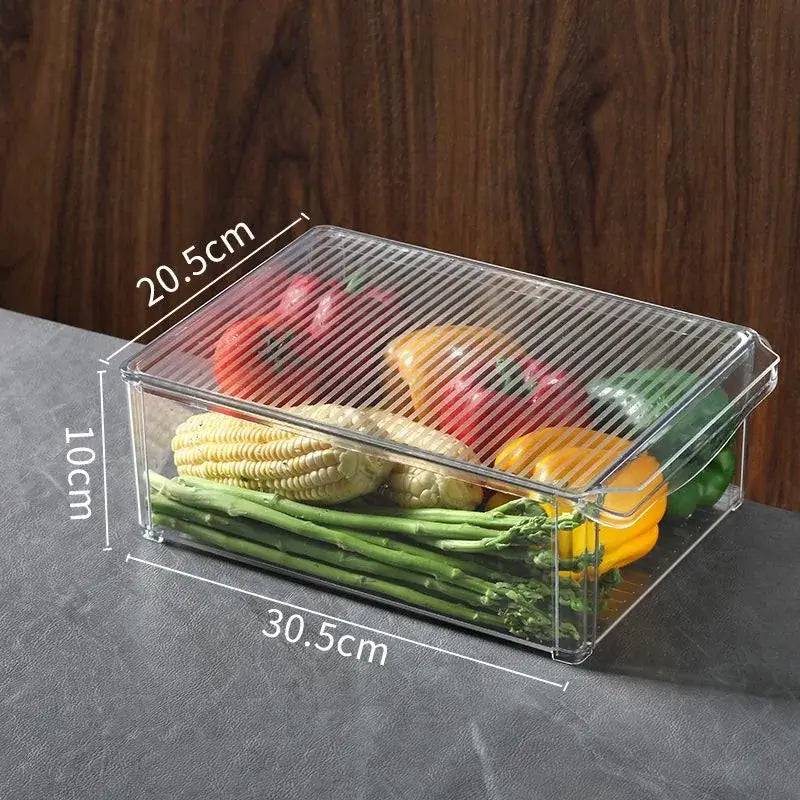 Stackable Fridge Organiser Bins with Lids