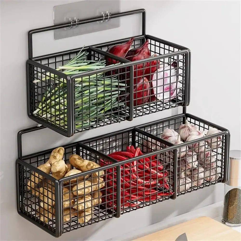 Wall-Mounted Kitchen Storage Rack