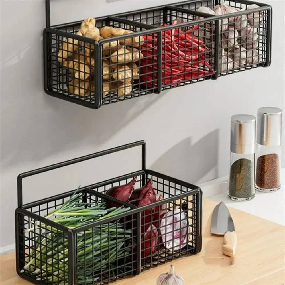 Wall-Mounted Kitchen Storage Rack