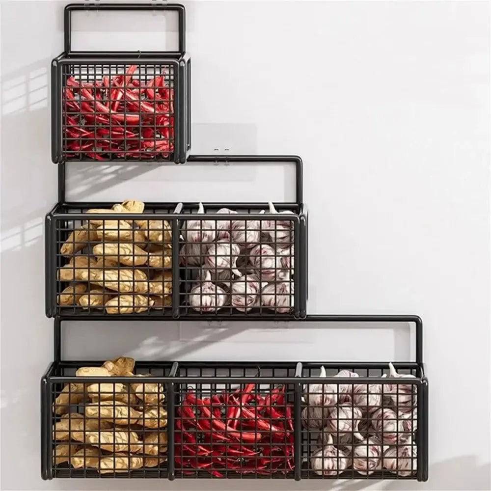Wall-Mounted Kitchen Storage Rack