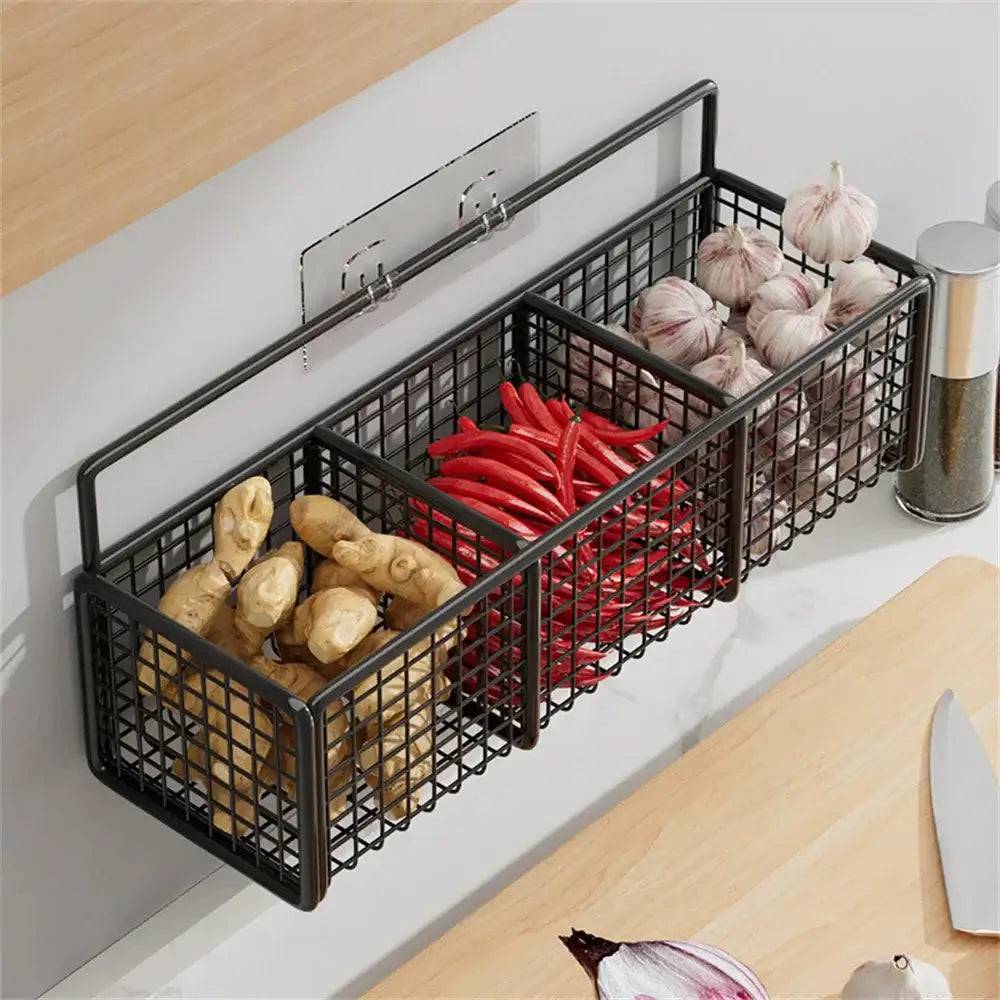 Wall-Mounted Kitchen Storage Rack
