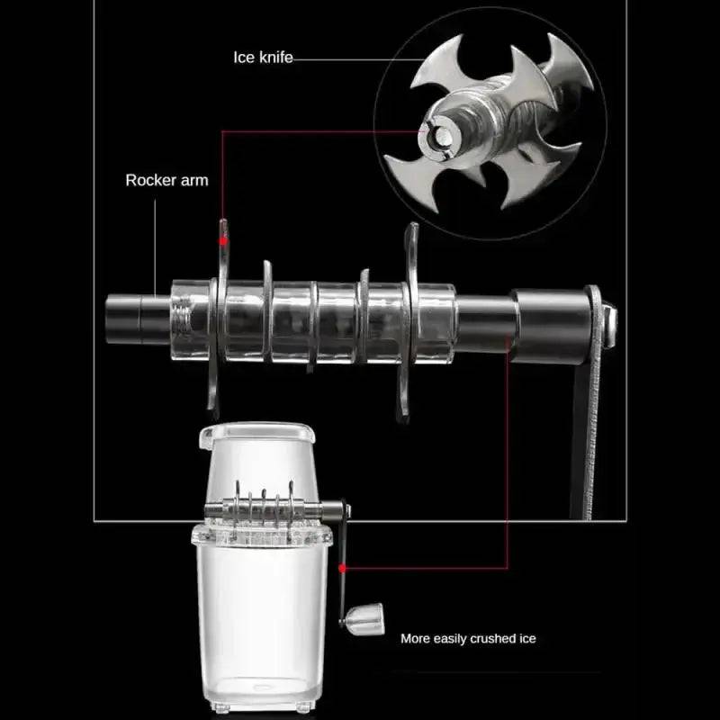 Portable Hand-Cranked Ice Crusher