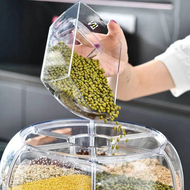 Revolving Grain Storage Container