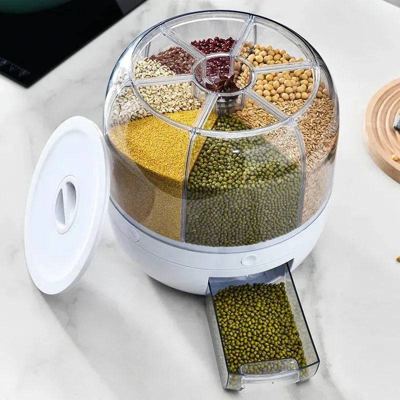 Revolving Grain Storage Container