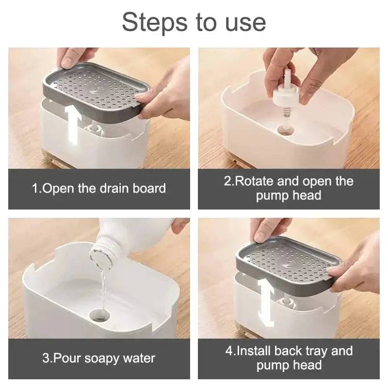 Soap Dispenser with Sponge Holder