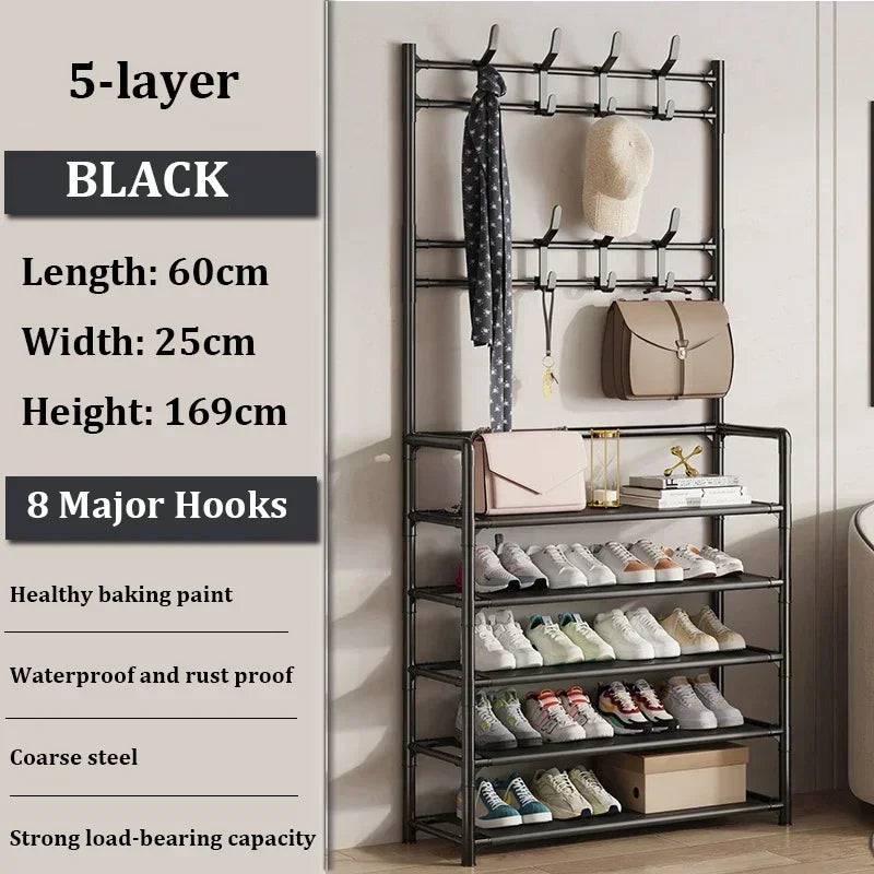Multi-Layer Shoe and Hat Rack