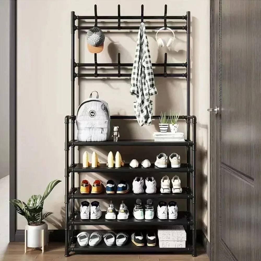 Multi-Layer Shoe and Hat Rack