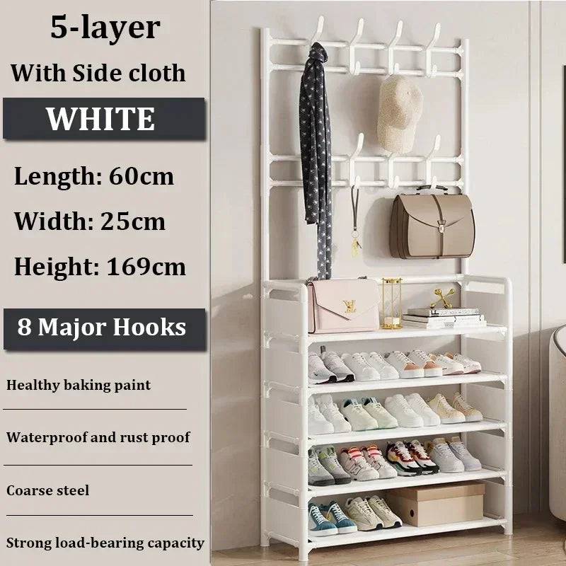 Multi-Layer Shoe and Hat Rack
