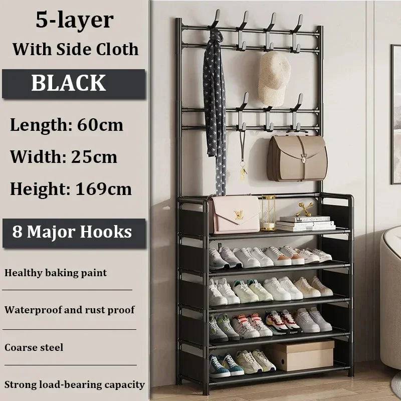Multi-Layer Shoe and Hat Rack