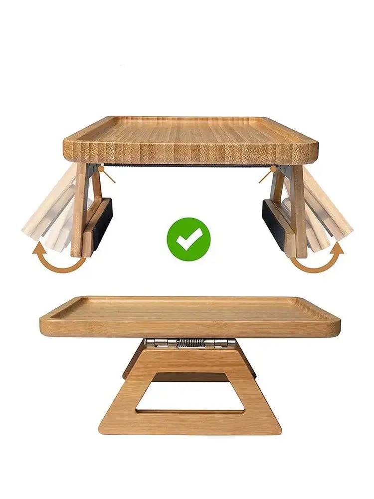 Foldable Bamboo Sofa Armrest Table