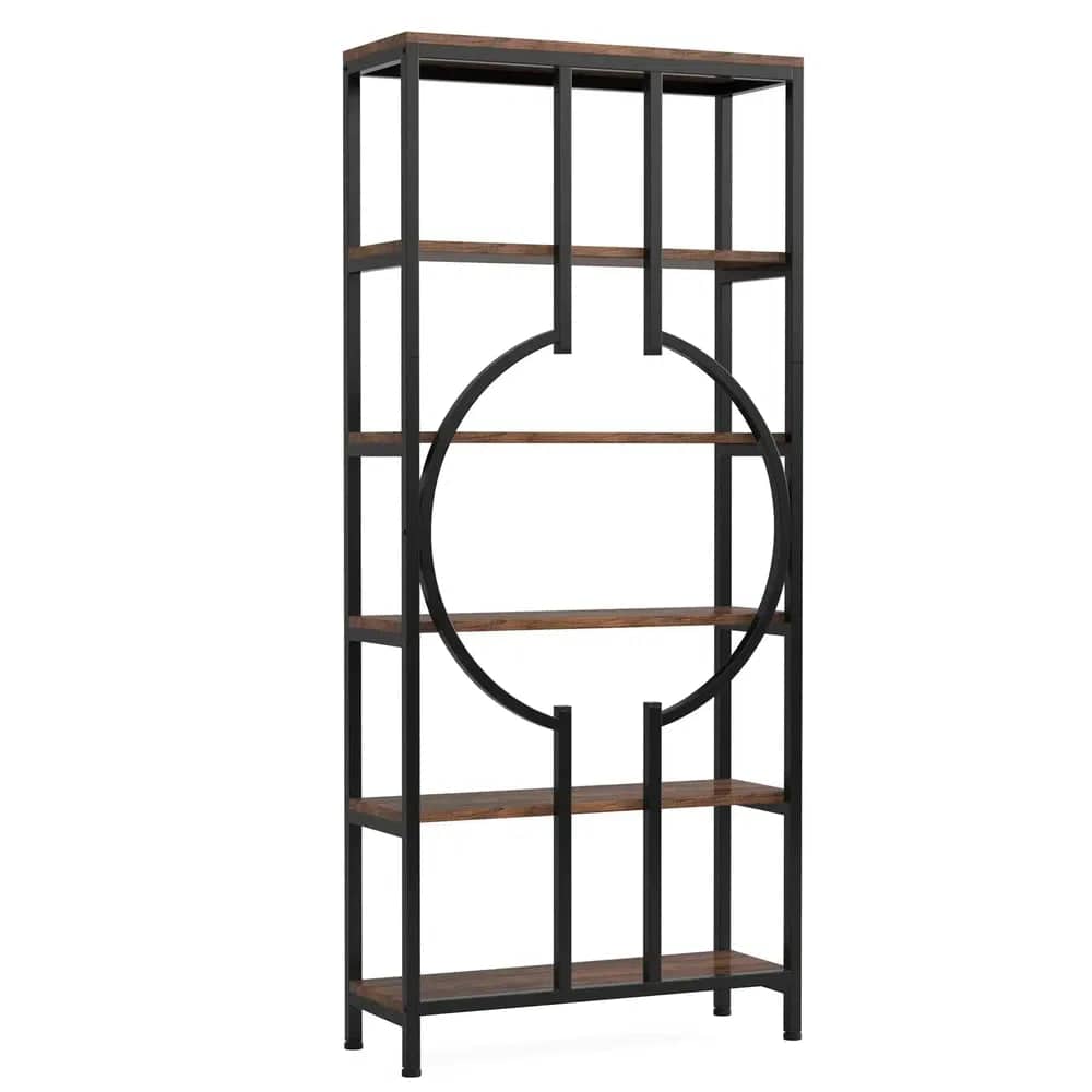 Retro 5-Tier Bookcase & Storage Shelf