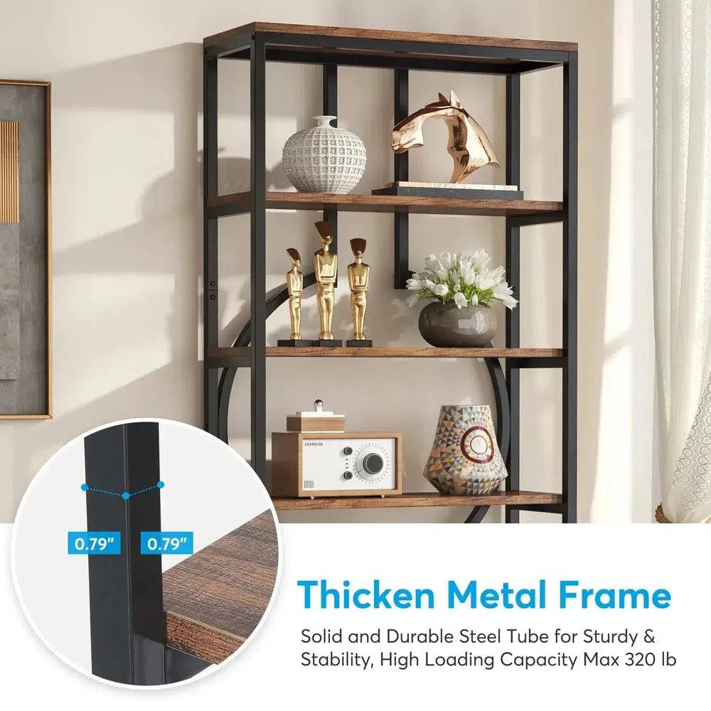 Retro 5-Tier Bookcase & Storage Shelf