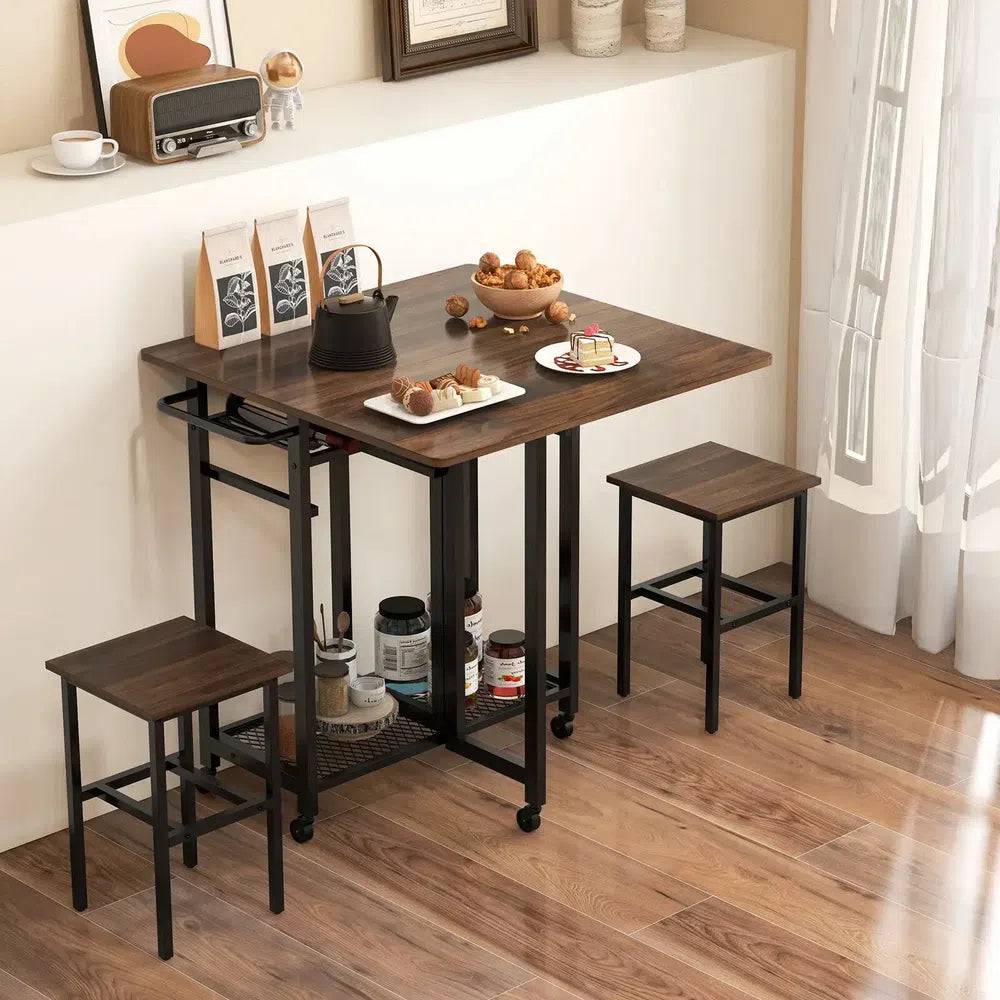 3-Piece Folding Dining Table Set