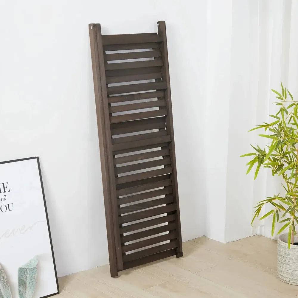 4-Tier Foldable Wooden Ladder Shelf