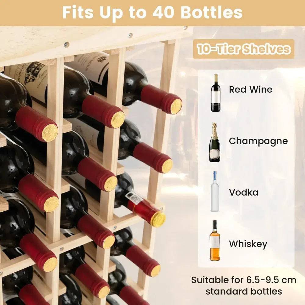 40 Bottles Storage Wine Rack